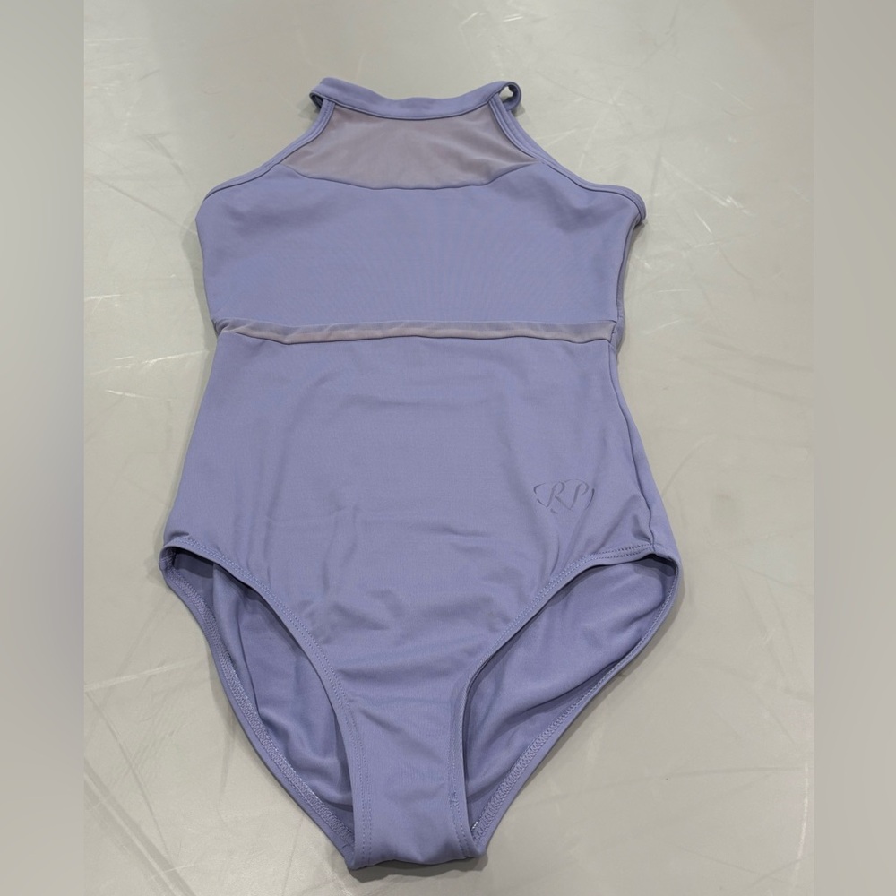 Russian Pointe Youth L lavender leotard with mesh inserts - great condition!